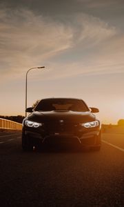 Preview wallpaper bmw m4, bmw, car, sports car, front view, rays