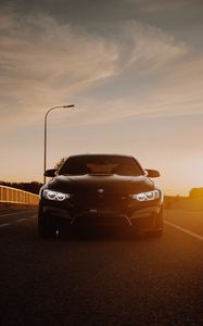 Preview wallpaper bmw m4, bmw, car, sports car, front view, rays