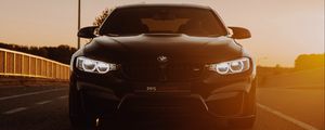 Preview wallpaper bmw m4, bmw, car, sports car, front view, rays