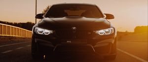 Preview wallpaper bmw m4, bmw, car, sports car, front view, rays