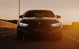 Preview wallpaper bmw m4, bmw, car, sports car, front view, rays