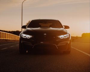 Preview wallpaper bmw m4, bmw, car, sports car, front view, rays