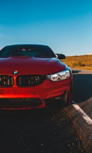 Preview wallpaper bmw m4, bmw, car, front view, headlight, red