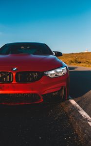 Preview wallpaper bmw m4, bmw, car, front view, headlight, red