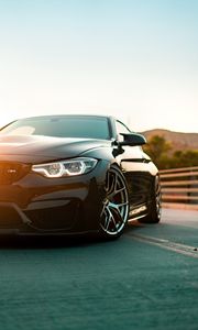 Preview wallpaper bmw m4, bmw, car, front view, headlight, black