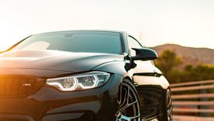 Preview wallpaper bmw m4, bmw, car, front view, headlight, black