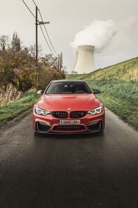 Preview wallpaper bmw m4, bmw, car, red, front view