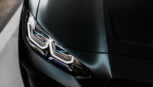 Preview wallpaper bmw m4, bmw, car, black, headlight, front view