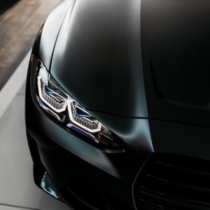 Preview wallpaper bmw m4, bmw, car, black, headlight, front view