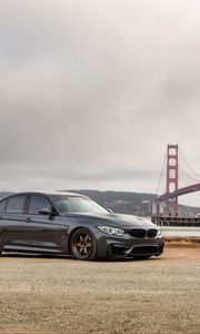 Preview wallpaper bmw m4, bmw, car, black, wheel