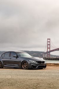 Preview wallpaper bmw m4, bmw, car, black, wheel