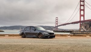 Preview wallpaper bmw m4, bmw, car, black, wheel