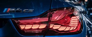 Preview wallpaper bmw m4 cs, bmw, blue, rear view