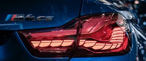 Preview wallpaper bmw m4 cs, bmw, blue, rear view