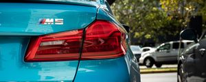 Preview wallpaper bmw m5, bmw, car, blue, back view