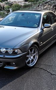 Preview wallpaper bmw, m5, e39, silver, side view