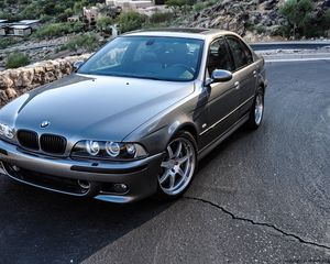 Preview wallpaper bmw, m5, e39, silver, side view