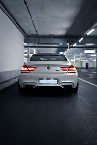 Preview wallpaper bmw m6, bmw, car, sports car, rear view, headlight, glow