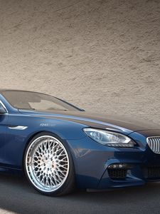 Preview wallpaper bmw, m6, f13, 650i, blue, side view