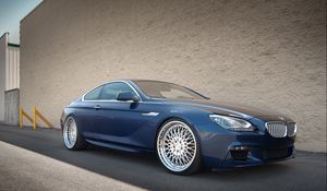 Preview wallpaper bmw, m6, f13, 650i, blue, side view