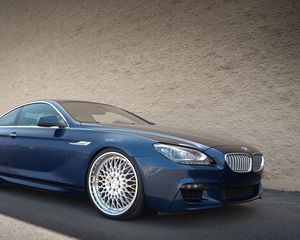 Preview wallpaper bmw, m6, f13, 650i, blue, side view