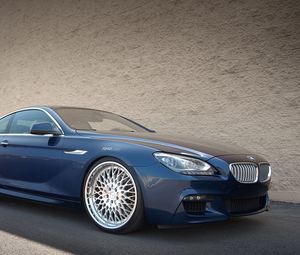 Preview wallpaper bmw, m6, f13, 650i, blue, side view