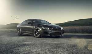 Preview wallpaper bmw, m6, gts, f13, vorsteiner, black, style, cars