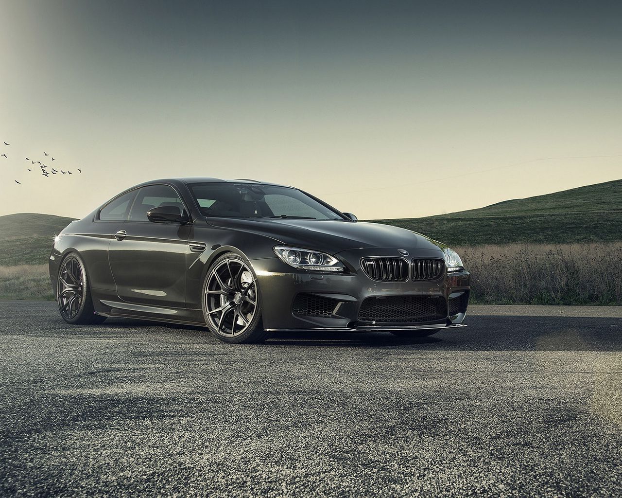 Download wallpaper 1280x1024 bmw, m6, gts, f13, vorsteiner, black