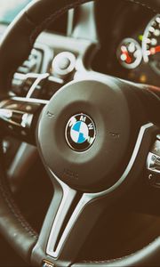 Preview wallpaper bmw, m6, interior, steering wheel