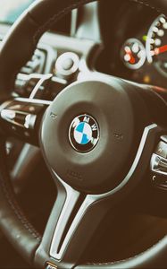 Preview wallpaper bmw, m6, interior, steering wheel