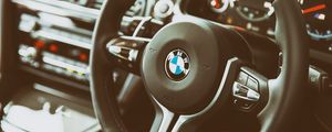 Preview wallpaper bmw, m6, interior, steering wheel