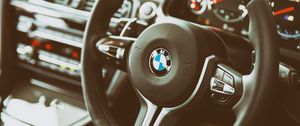 Preview wallpaper bmw, m6, interior, steering wheel