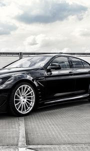 Preview wallpaper bmw, m6, prior-design, side view, black