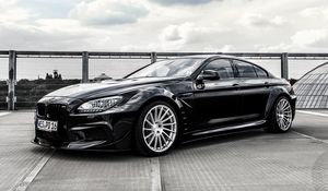 Preview wallpaper bmw, m6, prior-design, side view, black