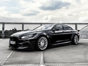 Preview wallpaper bmw, m6, prior-design, side view, black