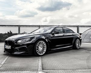 Preview wallpaper bmw, m6, prior-design, side view, black