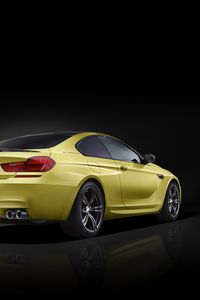 Preview wallpaper bmw, m6, side view, yellow