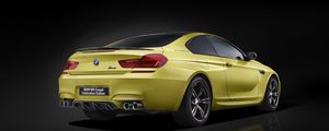 Preview wallpaper bmw, m6, side view, yellow