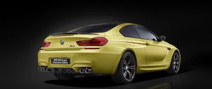 Preview wallpaper bmw, m6, side view, yellow