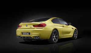 Preview wallpaper bmw, m6, side view, yellow