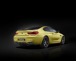 Preview wallpaper bmw, m6, side view, yellow