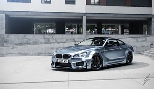 Preview wallpaper bmw, m6, silver, side view