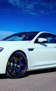 Preview wallpaper bmw, m6, white, side view