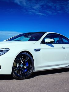 Preview wallpaper bmw, m6, white, side view