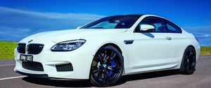 Preview wallpaper bmw, m6, white, side view