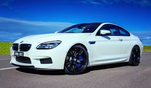 Preview wallpaper bmw, m6, white, side view