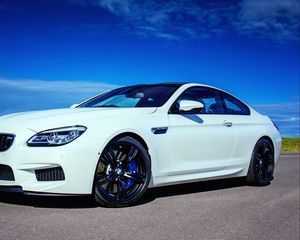 Preview wallpaper bmw, m6, white, side view