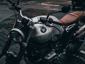 Preview wallpaper bmw, motorcycle, bike, gray