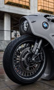 Preview wallpaper bmw, motorcycle, bike, gray, tuning, moto