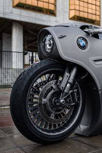 Preview wallpaper bmw, motorcycle, bike, gray, tuning, moto